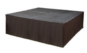 Jupe de scène coton gratté noir 4m
